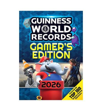 【现货】吉尼斯世界纪录大全2026（游戏玩家版） 英文进口原版生活图书 00游戏角色排行Guinness World Records