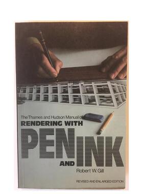 【现货】笔墨渲染 建筑效果图 The Thames and Hudson Manual of Rendering with Pen and Ink  英文进口原版建筑设计图书Robert