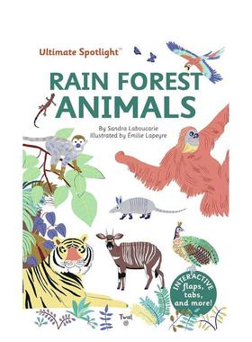 【现货】【极致焦点翻翻立体书】热带雨林动物【Ultimate Spotlight】Rain Forest Animals英文进口原版儿童趣味图书Sandra Labou
