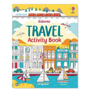 【现货】旅行活动书 Travel Activity Book 英文原版儿童趣味互动游戏 涂色猜谜 世界人文 进口童书
