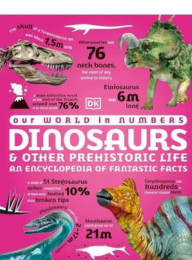 【预售】【我们的数字世界】恐龙和其他史前生命【Our World in Numbers】 Dinosaurs and Other Prehistoric Life英文进口原版儿