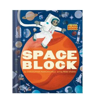 现货 Abrams 太空书 Spaceblock英文儿童图书籍进口原版 Appleseed Block