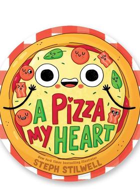【预售】我的披萨心A Pizza My Heart英文进口原版儿童趣味图书Stephani Stilwell3-6岁