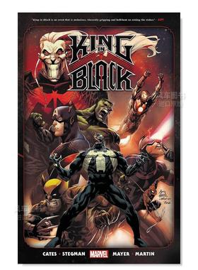 【预售】漫威漫画 黑暗之王 king in black 毒液系大事件 黑暗帝王 英文漫画书原版进口图书 超级英雄系列美漫书籍 Donny Cates