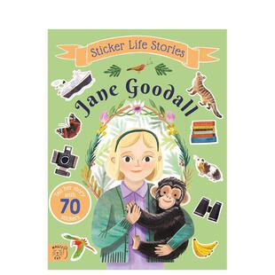 【现货】【励志贴纸故事】简·古道尔：好奇心与勇气【Sticker Life Stories】Jane Goodall 英文进口原版儿童趣味图书Evie Daye