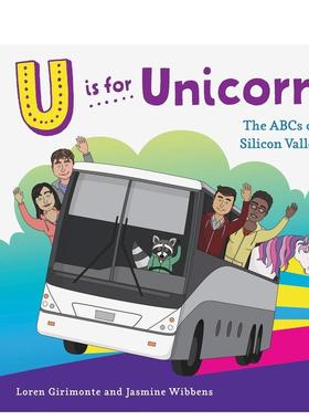 【现货】U代表独角兽U is for Unicorn英文进口原版儿童图书自然拼读Loren Girimonte?