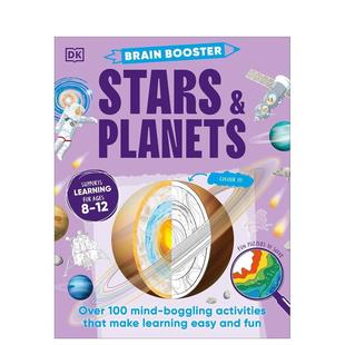 Brain Booster Stars Planets英文进口原版 头脑大作战：星星和行星 and 儿童绘本图书DK百科 现货