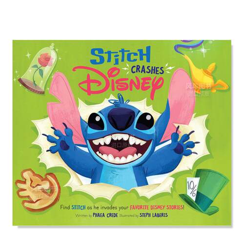 【现货】史迪奇撞上迪斯尼 Stitch Crashes Disney Hc 英文儿童绘本原版图书外版进口书籍 DISNEY BOOKS