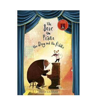 Bear 狗和小提琴 儿童绘本自我认知 Litchfield Fiddle小熊 Dog David and Piano 钢琴 the The 英文进口原版 预售