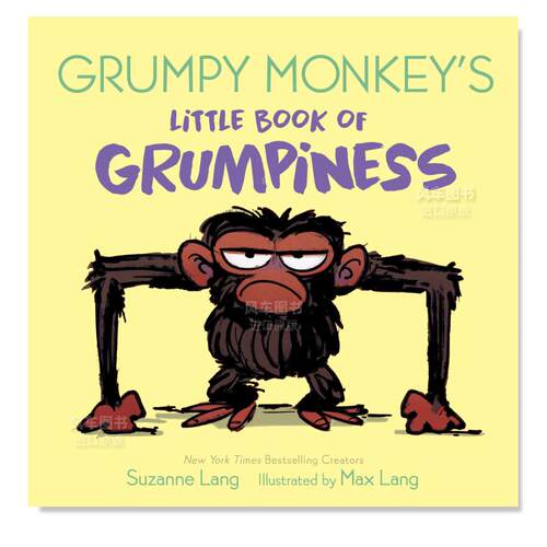 【现货】暴躁的猴子的小书(Brd) Grumpy Monkey’s Little Bk(Brd)英文儿童绘本原版图书进口书籍Lang, Suzanne