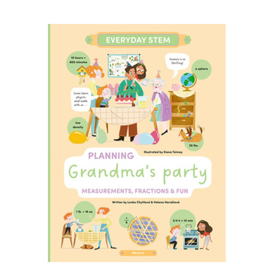 【现货】【每日STEM】策划奶奶的派对：测量与分数 情境学习 趣味科普 词汇积累Planning Grandma's Party 英文儿童图书