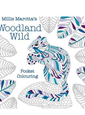 【现货】米莉·马洛塔的林地荒野口袋涂色本Millie Marotta’s Woodland Wild pocket colouring英文进口原版儿童趣味图书3-6岁Mi