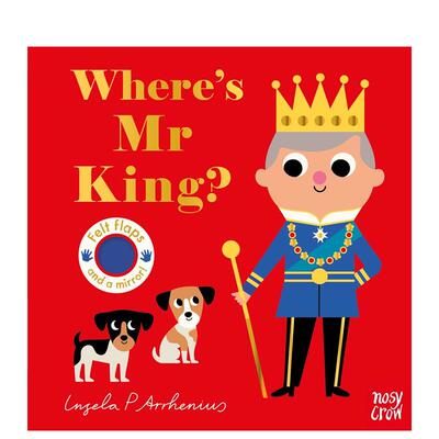 【预售】【毛毡翻翻书】国王先生在哪里？ 【Felt Flaps】Where's Mr King? 原版英文儿童趣味
