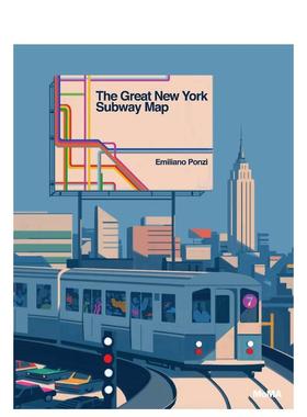 【现货】纽约地铁地图 The Great New York Subway Map 原版英文艺术画册画集