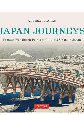 【现货】著名的木刻：日本的文化景色Famous Woodblock Prints of Cultural Sights in Japan英文进口原版艺术画册画集外文图书An
