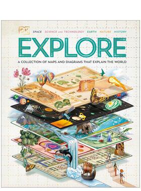 【预售】探索世界：主题地图及信息图表Explore: A Collection of Maps and Diagrams That Explain the World英文进口原版儿童绘