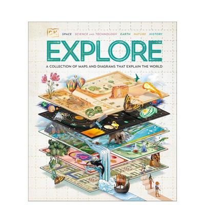 【预售】探索世界：主题地图及信息图表Explore: A Collection of Maps and Diagrams That Explain the World英文进口原版儿童绘