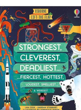 【现货】【翻翻书】最坚强/最聪明/最致命的【Lift-the-flap】 Strongest, Cleverest, Deadliest英文进口原版儿童趣味图书Darran