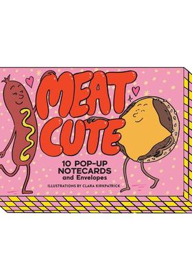 【预售】肉麻情话：10张立体贺卡及信封 Meat Cute: 10 Pop-Up Notecards and Envelopes 进口原版卡牌送礼Chronicle Books