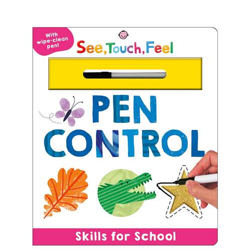 【预售】入学能力训练：运笔练习 可擦写控笔训练册 Skills for School: Pen Control 英文进口原版儿童启蒙图书Priddy Books