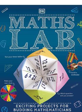 【现货】数学实验室Maths Lab英文进口原版儿童趣味图书3-6岁DK