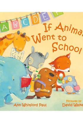 【预售】【拟人动物睡前故事】上学了【If Animals Kissed Good Night】Went to School英文儿童图书籍进口原版Farrar Straus and