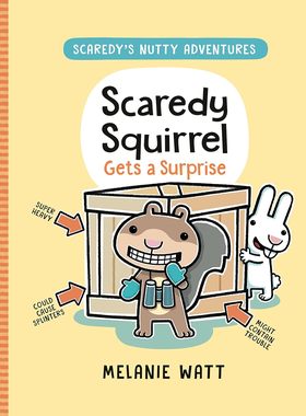 【现货】【小松鼠大冒险】Scaredy Squirrel Gets a Surprise，害怕的松鼠得到一个惊喜 英文儿童漫画绘本进口原版图书