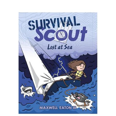 【现货】生存侦察兵：海上迷途 Survival Scout: Lost at Sea英文进口原版儿童漫画Roaring Brook
