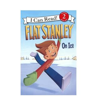 在冰上 Flat 儿童分阶阅读图书Brown 预售 Jeff外文 Ice英文进口原版 纸片人斯坦利 Stanley