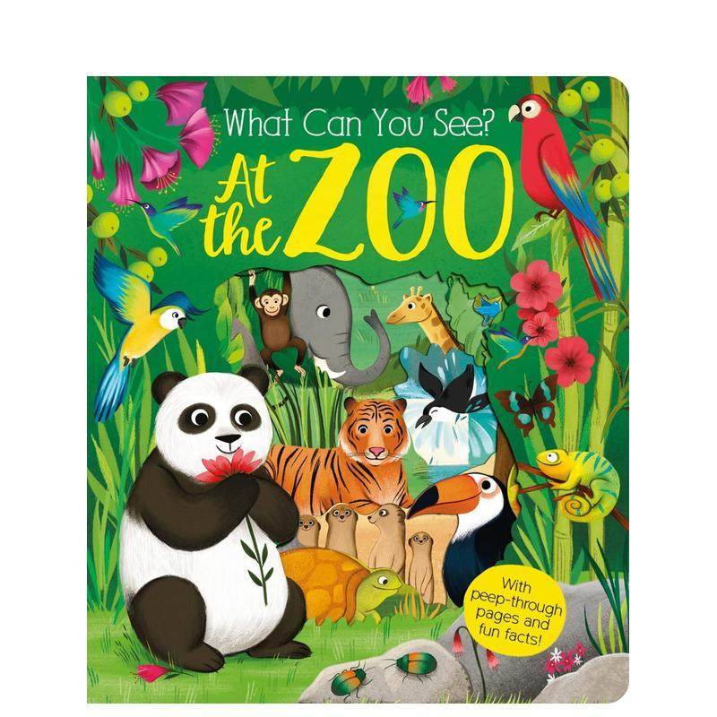 【WH】【你能看到什么】动物园 洞洞书What Can You See? at the Zoo英文进口原版儿童趣味图书Kate Ware  María Perera 3-6岁,书籍/杂志/报纸,儿童读物原版书,淘宝优惠券,粉丝福利购,淘宝优惠卷