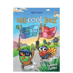 3英文进口原版 Mike 一只酷鸭 人际关系Petrik 6岁 儿童绘本图书3 Duck Cool 3One 预售