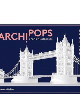 【现货】立体建筑：桥梁 Archipops Bridges英文进口原版卡牌Corina Fletcher外文图书T&H