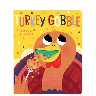 Gobble英文进口原版 火鸡咯咯叫Turkey 儿童绘本图书3 6岁LITTLE BOOKS节日庆典 BEE 现货