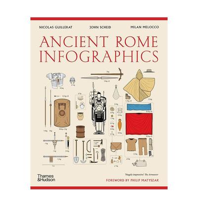【预售】古罗马：信息图表（平装） Ancient Rome: Infographics 英文进口原版人文历史图书Thames & Hudson外文