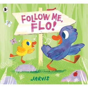 弗洛 Follow 英国插画师Jarvis 人际关系 儿童绘本 Jarvis 跟紧我 英文原版 现货 Flo 图书籍进口正版