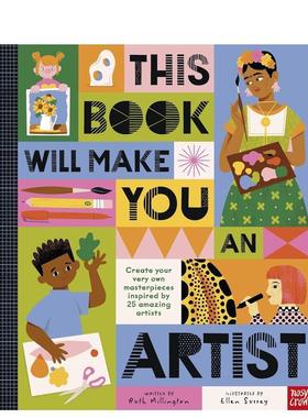 【现货】打造小小艺术家 This Book Will Make You An Artist 英文进口原版儿童艺术启蒙图书Ruth Millington  Ellen Surrey3-6岁