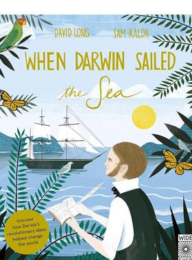 【现货】当达尔文远航When Darwin Sailed the Sea英文进口原版儿童绘本图书6-9岁David Long  Sam Kalda人物传记