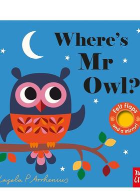 【现货】【毛毡翻翻书】猫头鹰先生在哪里？ 【Felt Flaps】Where's Mr Owl? 原版英文儿童趣味
