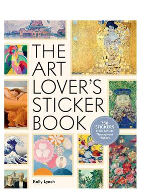 【预售】艺术爱好者贴纸书：350枚历代艺术家经典贴纸 The Art Lover's Sticker Book 英文进口原版贴纸书Kelly Lynch