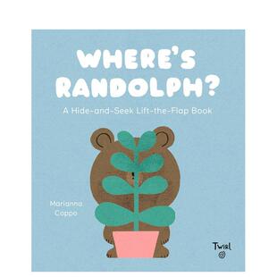 【预售】小熊伦道夫去哪了？躲猫猫翻翻互动游戏书Where's Randolph?英文进口原版儿童趣味图书Marianna Coppo3-6岁