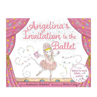 【预售】安吉丽娜：芭蕾邀约 Angelina's Invitation To The Ballet 英文进口原版儿童绘本图书SimonSpotlight
