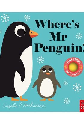 【预售】【毛毡翻翻书】企鹅先生在哪里？【Felt Flaps】Where's Mr Penguin英文进口原版儿童趣味图书Ingela P Arrhenius3-6岁