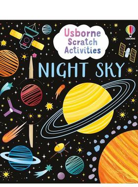 【预售】尤斯伯恩星空刮画游戏书 Usborne Scratch Activities Night Sky 英文进口原版儿童趣味图书Rosie Dickins