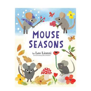 6岁 动物生态环保 一年四季 英文进口原版 儿童绘本图书 SEASONS 老鼠 MOUSE Knopf 预售