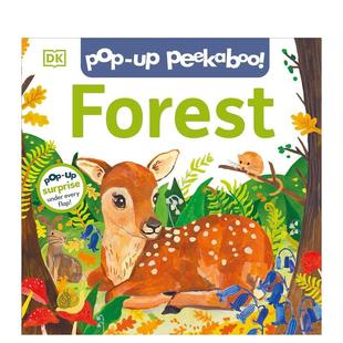 躲猫猫：森林Forest Pop 儿童图书3 预售 6岁立体书DK 英文进口原版 立体书 Peekaboo