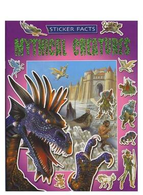 【现货】Sticker Facts - Mythical Creatures神秘的生物贴纸 英文原版图书籍进口正版  贴纸书Top that