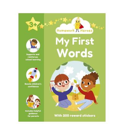 【预售】作业小能手：单词启蒙（含200枚奖励贴纸） 【Homework Heroes】My First Words英文进口原版儿童启蒙图书Catherine Casey