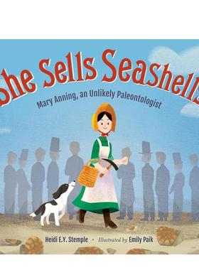 【现货】卖贝壳的小女孩She Sells Seashells 英文进口原版儿童绘本图书 6-9岁 Charlesbridge 动物生态环保