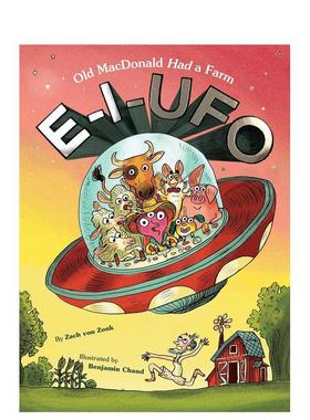 【现货】UFO星际变奏曲 E-I-UFO 英文进口原版儿童绘本6-9岁Zach Von Zonk外文正版图书