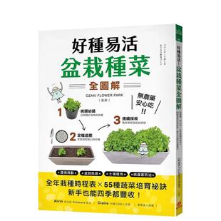 【预售】好种易活！盆栽种菜全图解：全年栽种时程表/55种蔬菜培育祕诀  港台中文繁体科普图书籍 OZAKI FLOWER PARK 苹果屋